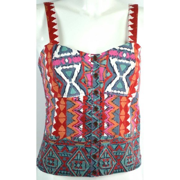 FULL TILT Corset Top Size LARGE L Multi Color Tank TILLY'S NWT - Picture 1 of 4
